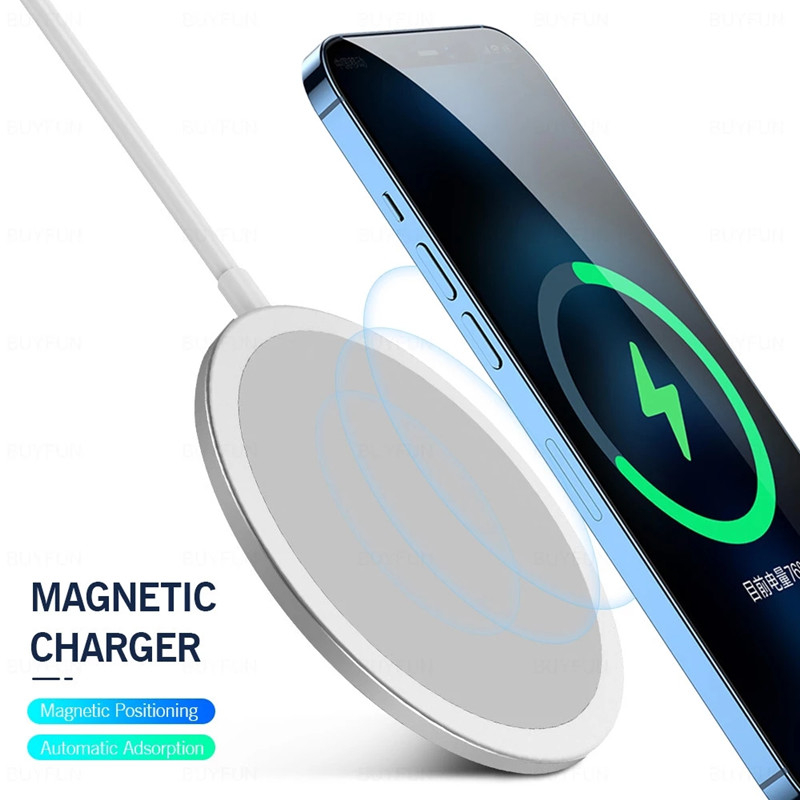 Magnetic Magsafe ชาร์จโทรศัพท์ไร้สาย 15 วัตต์แบบพกพา Magsafe ชาร์จสำหรับ Apple iPhone 12 11 Pro สูงสุดที่ขายดีที่สุดสินค้าอเมซอนร้อนสไตล์